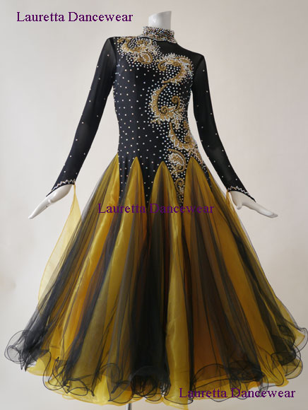 社交ダンス ドレス 黄色 小さから 