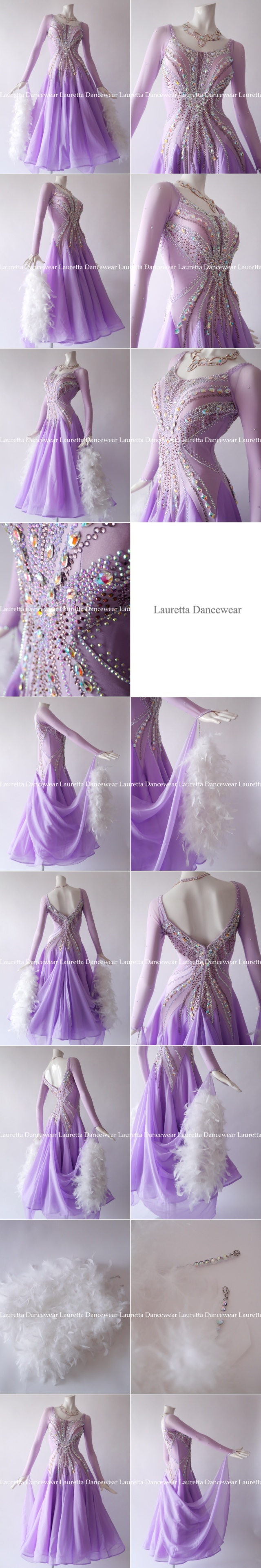 新品未使用 社交ダンスドレス スタンダード Ｍ 高級仕様 フェザーボンボン スタンダードドレス WS0625D ブラック/サファイア S 社交ダンス