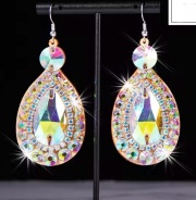 DA30006 ラインストーン ピアス 社交ダンス ラテンダンス サルサ ベリーダンス 軽量 高品質ラインストーン