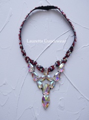 DA10018 ネックレス チョーカー 高品質ガラスラインストーン 社交ダンス ブラック