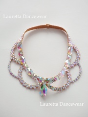 DA10027 ネックレス チョーカー 高品質ガラスラインストーン 社交ダンス スタンダード パーティー