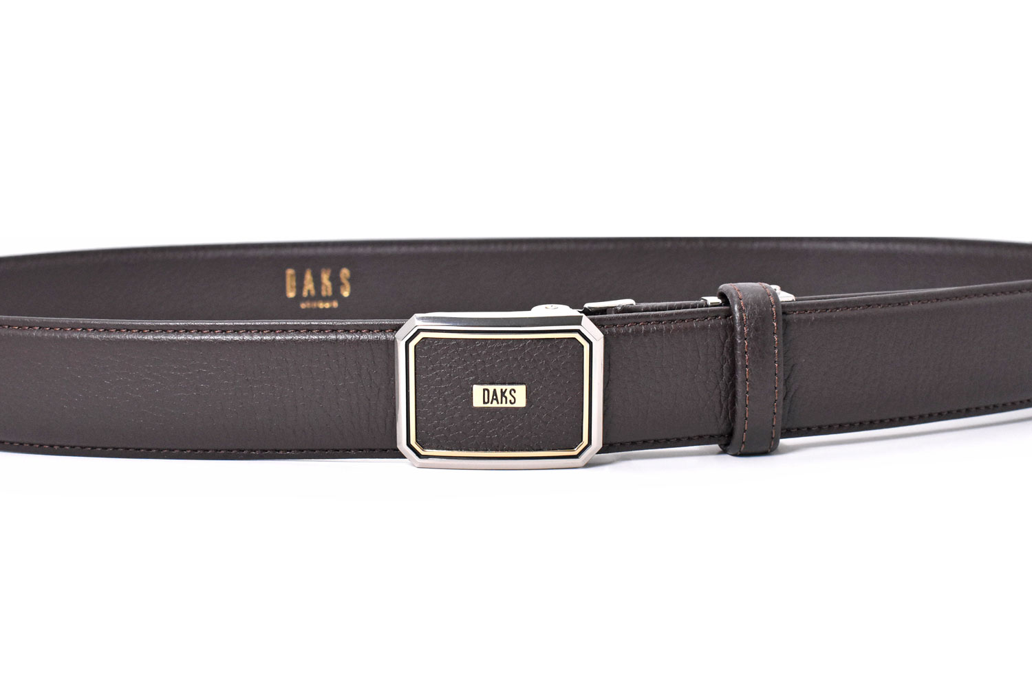 牛革 ビジネスベルト 35mm幅 スライドバックル式 「ダックス」 DB25910