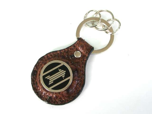 クロコダイル　キーホルダー　ダークブラウン