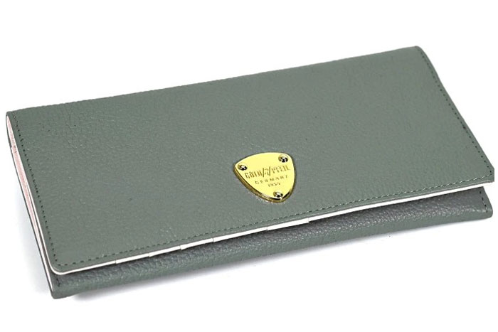 COCORU（ココル） 長財布 「ゴールドファイル」 GP53212　グレー　正面