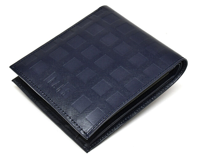 Checker emboss（チェッカーエンボス） 二つ折り財布（小銭入れあり）  「DAKSダックス」　DP25113 コン　正面