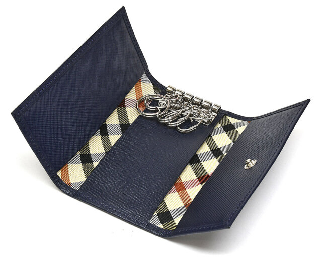 Checker emboss（チェッカーエンボス） キーケース  「DAKSダックス」　DP25665 コン　内作り