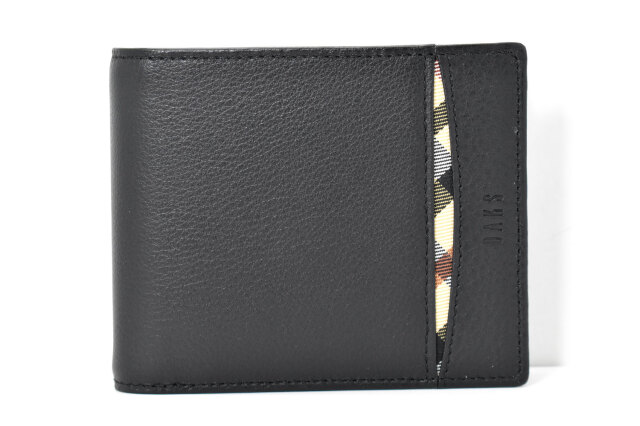 Crescent（クレセント） 二つ折り財布（小銭入れあり）  「DAKSダックス」　DP27113 ブラック　正面