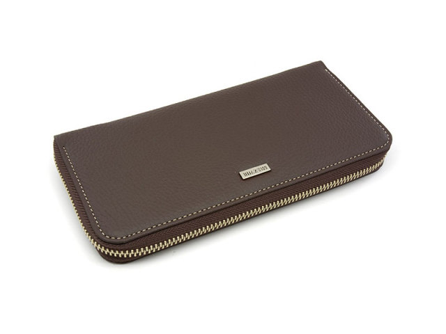 Superior（スペリオール） ラウンドファスナー長財布 　「ゴールドファイル」　GP24022　ダークブラウン　正面