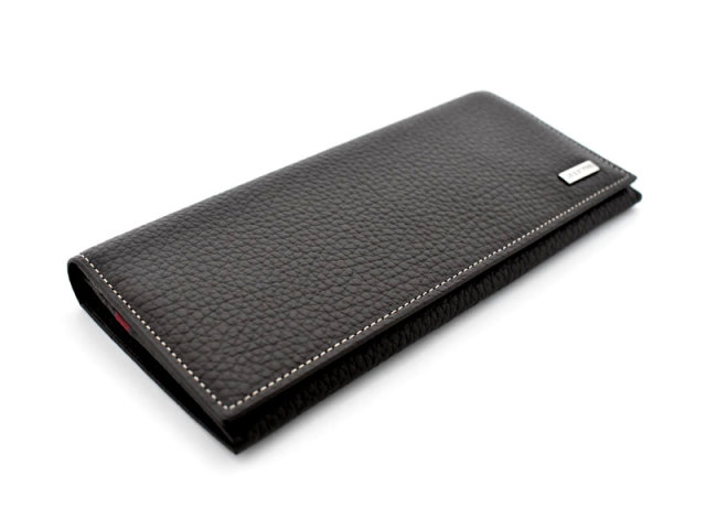 Superior（スペリオール） 長財布（小銭入れあり） 　「ゴールドファイル」　GP24118　ダークブラウン　正面