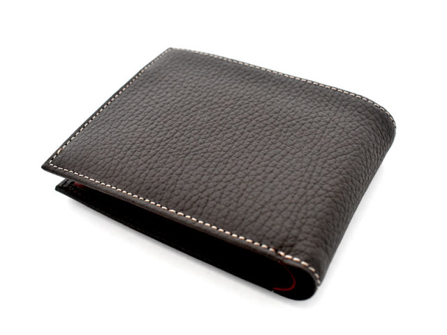 Superior（スペリオール） 二つ折り財布（小銭入れあり） 　「ゴールドファイル」　GP24217　ダークブラウン　裏面