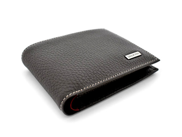 Superior（スペリオール） 二つ折り財布（小銭入れあり） 　「ゴールドファイル」　GP24217　ダークブラウン　正面