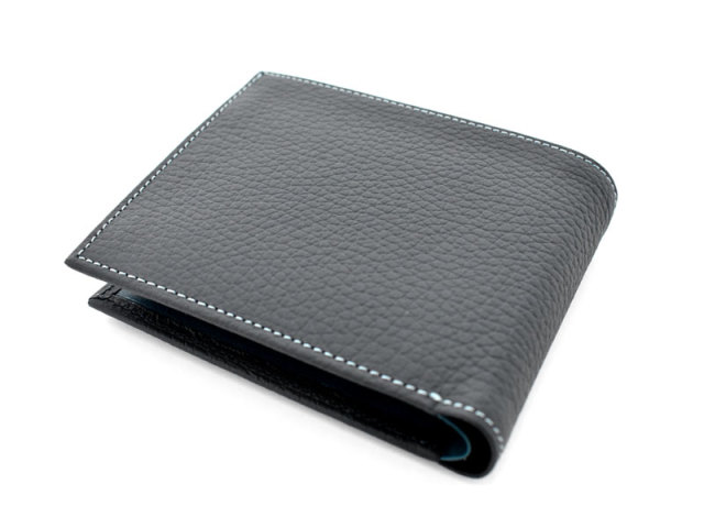 Superior（スペリオール） 二つ折り財布（小銭入れあり） 　「ゴールドファイル」　GP24217　ネイビー　裏面