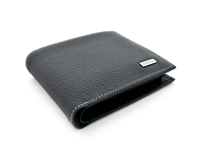 Superior（スペリオール） 二つ折り財布（小銭入れあり） 　「ゴールドファイル」　GP24217　ネイビー　正面