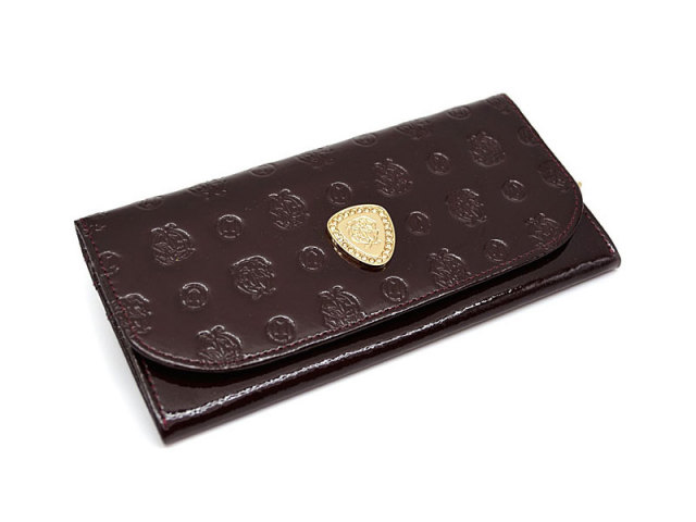 GP36210 モノグラム　外ファスナー長財布　「ゴールドファイル」　バーガンディ　正面