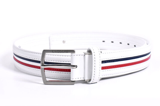 牛革 スポーティーカジュアルベルト 「LACOSTE（ラコステ