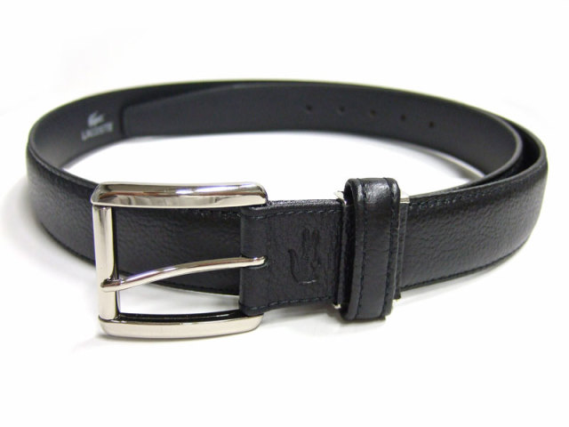 牛革ビジネスベルト  「LACOSTE（ラコステ）」　LB84450　クロ　正面