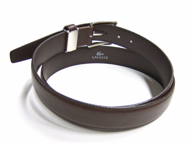 牛革ビジネスベルト  「LACOSTE（ラコステ）」　LB84450　チョコ　裏面