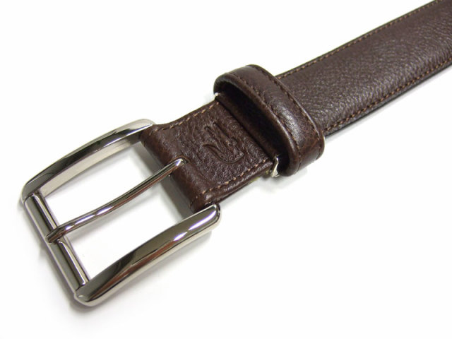 牛革ビジネスベルト  「LACOSTE（ラコステ）」　LB84450　チョコ　正面