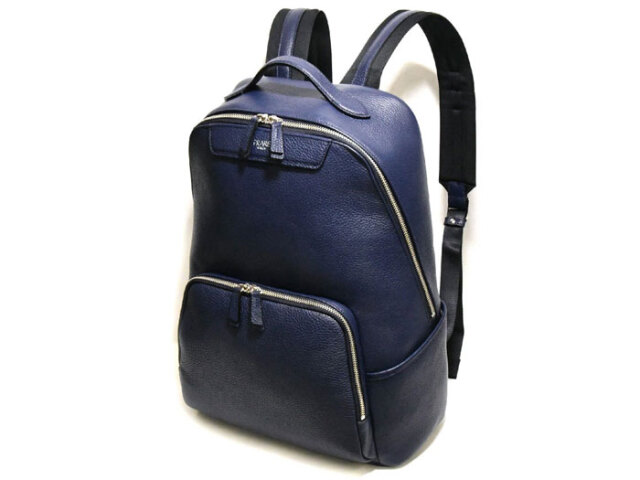 フルイタリアンレザーバッグ　バッグパック（リュック） 「プレリーギンザ」 NA55260　ネイビー　正面