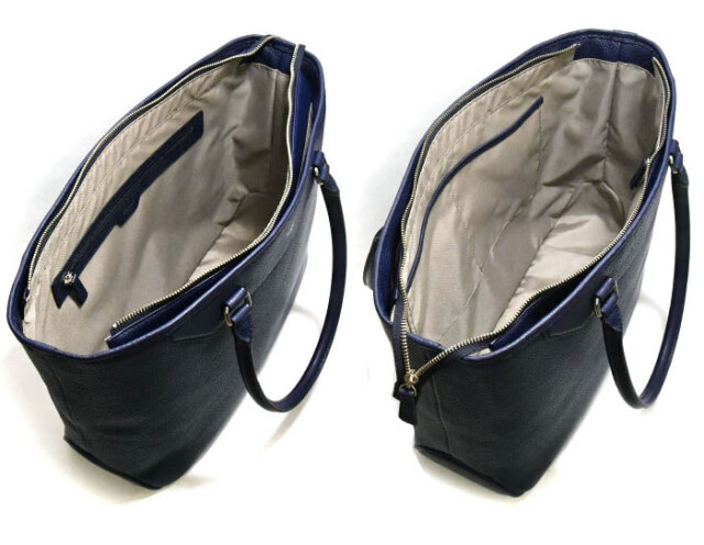 フルイタリアンレザーバッグ　トートバッグ 「プレリーギンザ」 NA55370　ネイビー　内作り