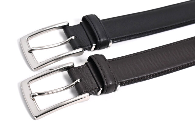 鹿革　ベルト 30mm幅 ピン式 「プレリーギンザ」 NB12612　カラー