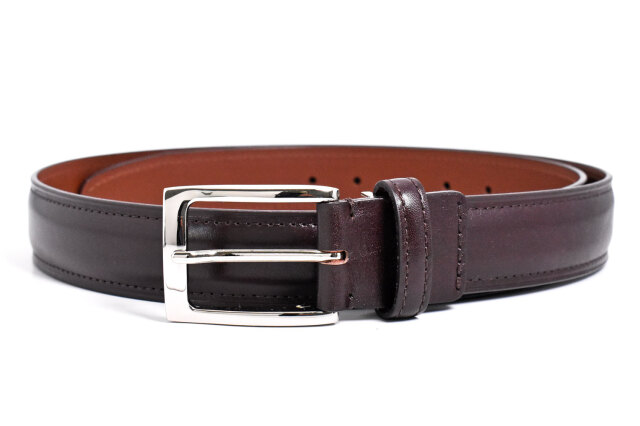 アンティークレザー メンズベルト 33mm幅 ピン式 「プレリーギンザ  