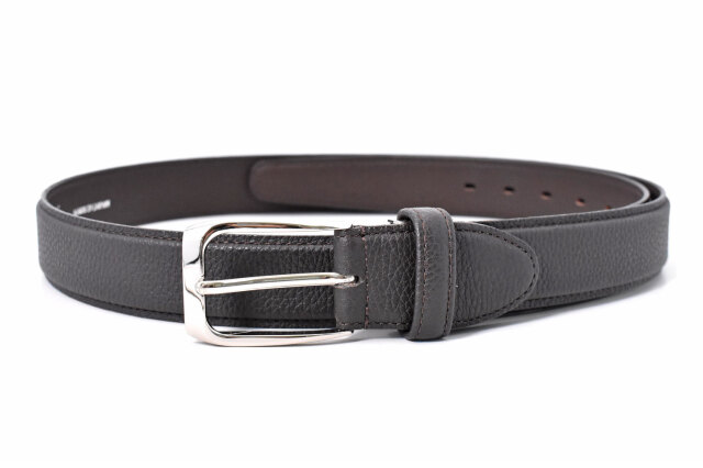 KOBE LEATHER（神戸レザー） ベルト 「プレリーギンザ」 NB18280 チョコ　正面