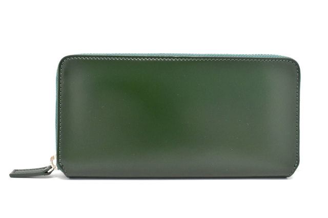 CORDOVAN1957(コードバン1957）ラウンドファスナー長財布 「プレリー1957」 NP12030 グリーン 正面