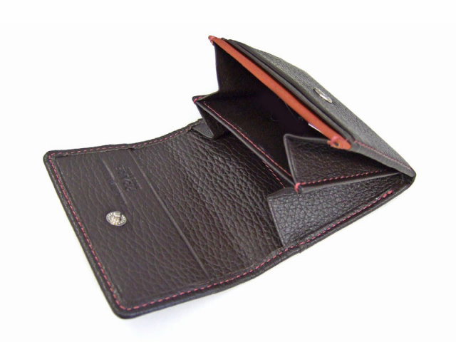 ItalianDeerskin （イタリアンディア） 小銭入れ 「プレリー1957」 NP17660 チョコ　内作り