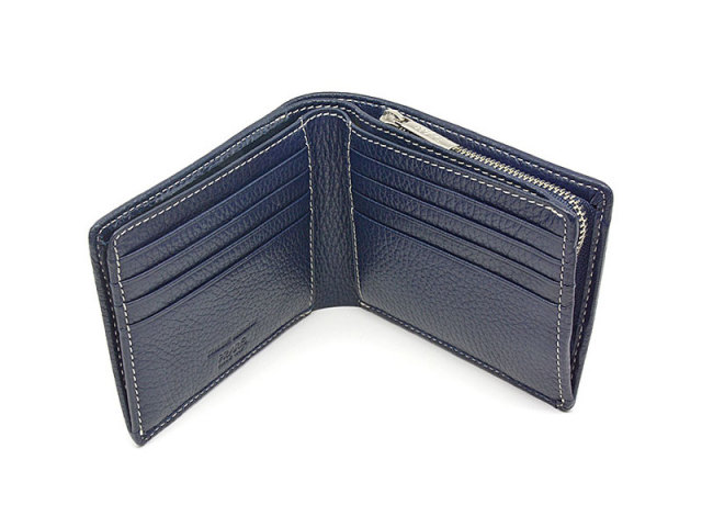 ItalianDeerskin （イタリアンディア） 二つ折り財布（Ｆ小銭入れあり） 「プレリー1957」 NP17814 コン　内作り