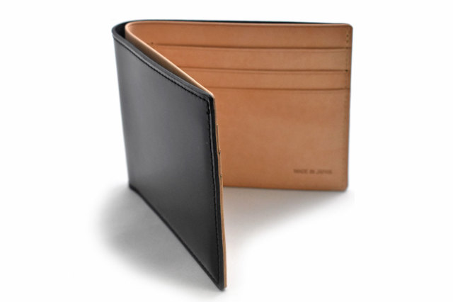 ナチュラルコードバン　スマートコンパクト　二つ折り財布（小銭入れなし） 「プレリーギンザ」　NP47222　商品特徴