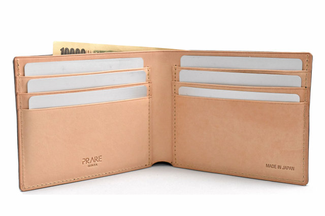 ナチュラルコードバン　スマートコンパクト　二つ折り財布（小銭入れなし） 「プレリーギンザ」　NP47222　イメージ画像