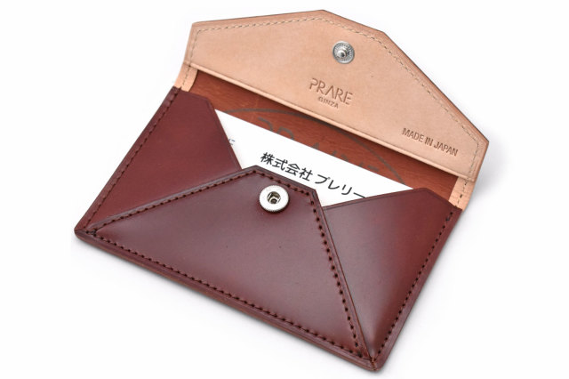 オーダー品 コンパクト財布 ボックス型ケース コードバン ナチュラル
