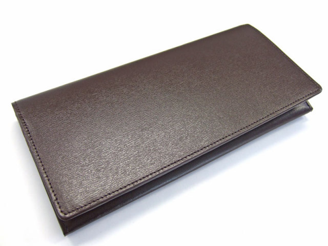 ボックスカーフヴェネチアン　長財布（小銭入れあり）　「プレリーギンザ」　NP56020　チョコ　正面