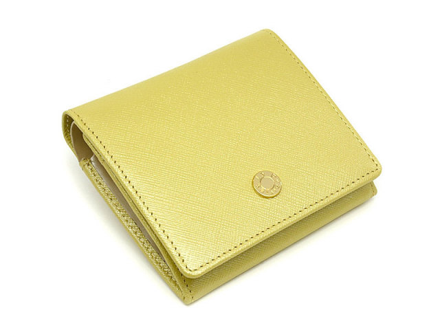 Le Prairies イエロー 二つ折り財布 ル プレリーギンザ le prairies GINZA ビジュー コンパクト二