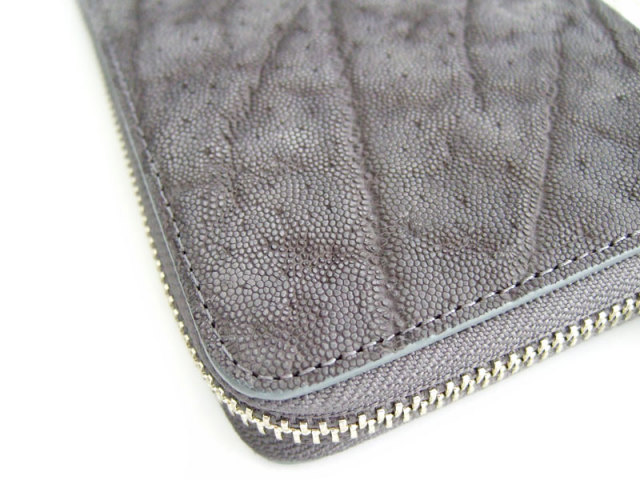 GINZAエレファント　ラウンドファスナー長財布　「プレリーギンザ」　NPM1550　グレー　革