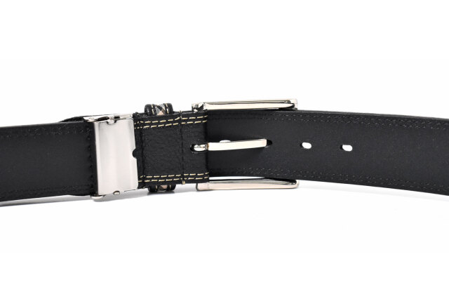 牛革　メンズ　カジュアルベルト 「ダックス」 DB20480　ブラック　裏面