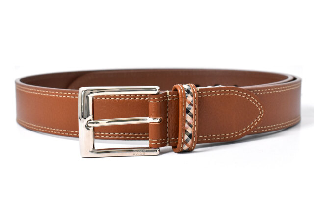 牛革　メンズ　カジュアルベルト 「ダックス」 DB20480　ブラウン　正面