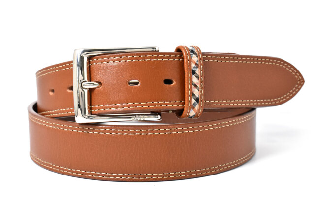 牛革　メンズ　カジュアルベルト 「ダックス」 DB20480　ブラウン　正面