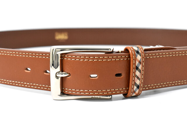 牛革　メンズ　カジュアルベルト 「ダックス」 DB20480　ブラウン　正面