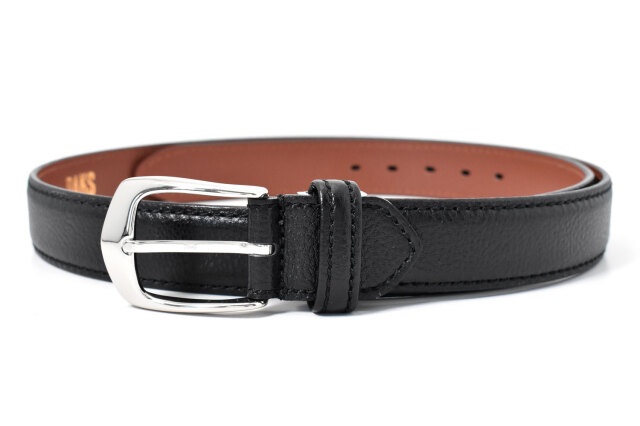 牛革　メンズ　ビジネスベルト 「ダックス」 DB39780　ブラック　正面