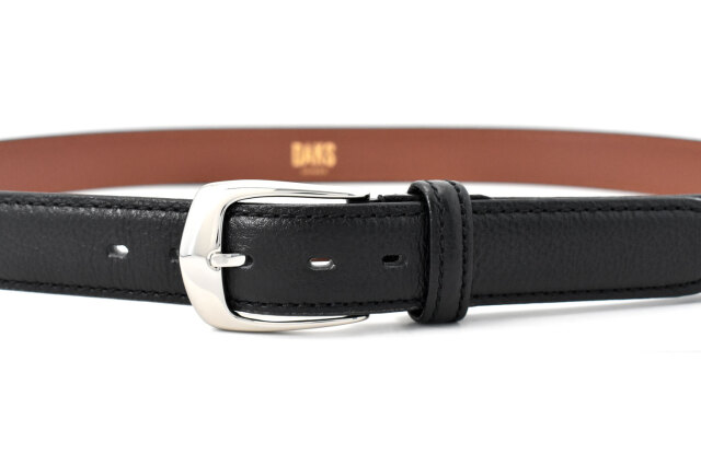 牛革　メンズ　ビジネスベルト 「ダックス」 DB39780　ブラック　正面