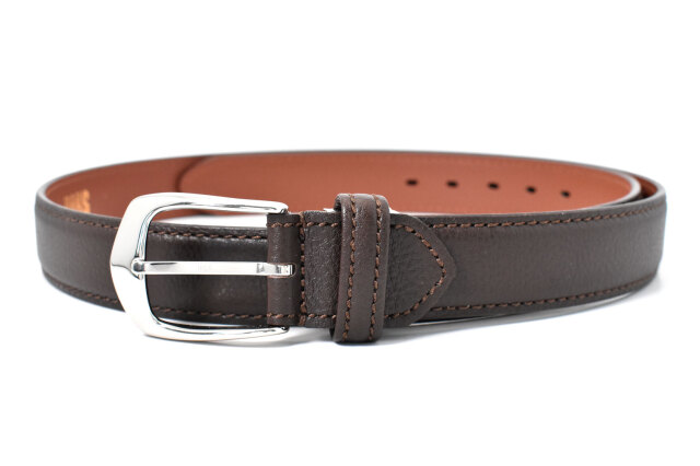 牛革　メンズ　ビジネスベルト 「ダックス」 DB39780　ダークブラウン　正面