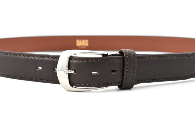 牛革　メンズ　ビジネスベルト 「ダックス」 DB39780　ダークブラウン　正面