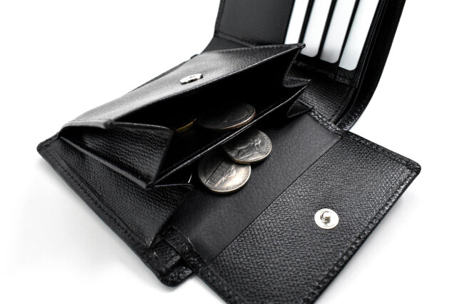 DAKS ダックス 二つ折り財布 CLASSIC ブラック DP34215 Classic（クラシック） ダブルカード二つ折り財布（小銭入れあり