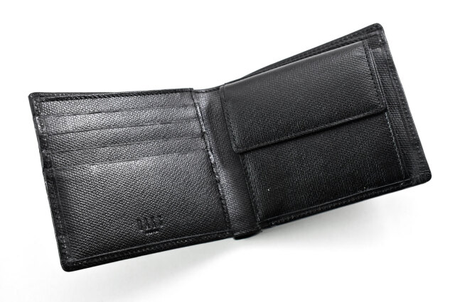 Classic（クラシック） 二つ折り財布（小銭入れあり）  「DAKSダックス」　DP34314 ブラック 内作り