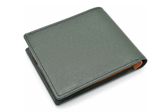 Luster（ラスター） 二つ折り財布（小銭入れあり）  「DAKSダックス」　DP35118　グリーン　裏面