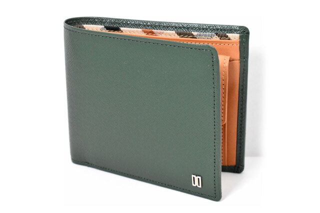 Luster（ラスター） 二つ折り財布（小銭入れあり）  「DAKSダックス」　DP35118　グリーン　正面