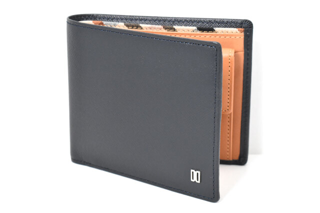 Luster（ラスター） 二つ折り財布（小銭入れあり）  「DAKSダックス」　DP35118　ネイビー　正面