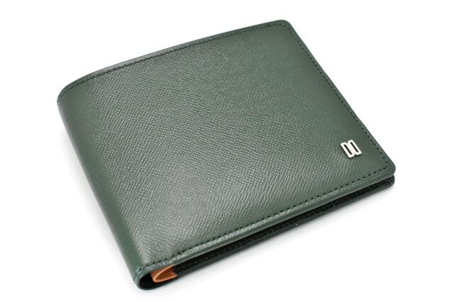 Luster（ラスター） 二つ折り財布（小銭入れなし）  「DAKSダックス」　DP35215　グリーン　正面